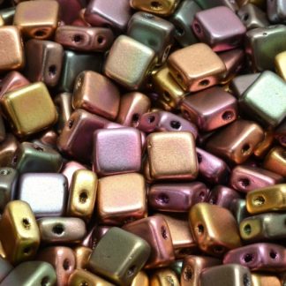 Flat Silky Beads - 2 Holes 6x6mm (111-30517-06x06-00030-01640)