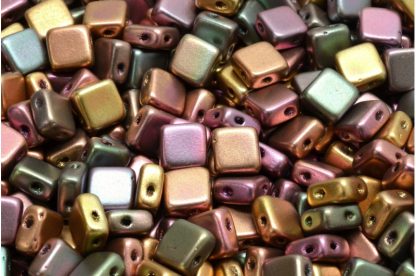 Flat Silky Beads - 2 Holes 6x6mm (111-30517-06x06-00030-01640)