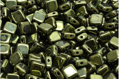 Flat Silky Beads - 2 Holes 6x6mm (111-30517-06x06-23980-14495)
