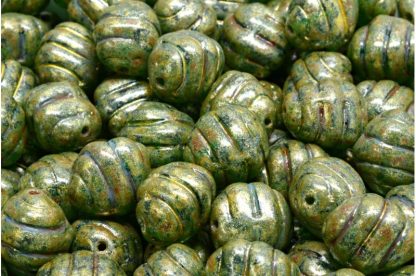 Lined Oval Beads 12x10mm (111-91225-12x10-50710-86800-34302)
