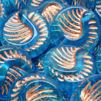 Fossil Coin Beads 19x19mm (111-95005-19x19-60010-54307)