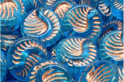 Fossil Coin Beads 19x19mm (111-95005-19x19-60010-54307)