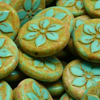 Flower Coin Beads 18x18mm (991-99131-18x18-63130-84311)