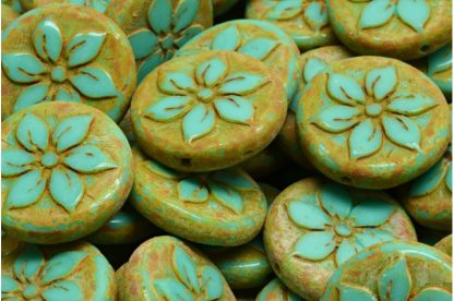 Flower Coin Beads 18x18mm (991-99131-18x18-63130-84311)