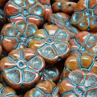 Primrose flower beads 15x15mm (111-95026-15x15-R2932-86800-43811)