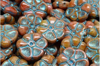 Primrose flower beads 15x15mm (111-95026-15x15-R2932-86800-43811)
