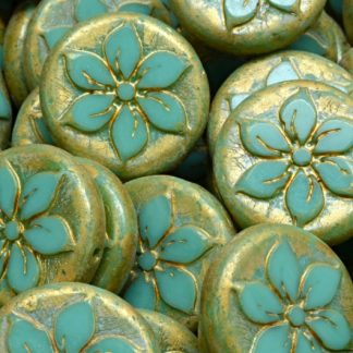 Flower Coin Beads 18x18mm (991-99131-18x18-63130-86710)