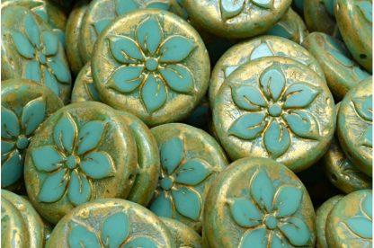 Flower Coin Beads 18x18mm (991-99131-18x18-63130-86710)