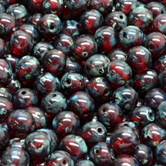 Round Druck Beads 6mm (111-19001-06x06-90080-86800)