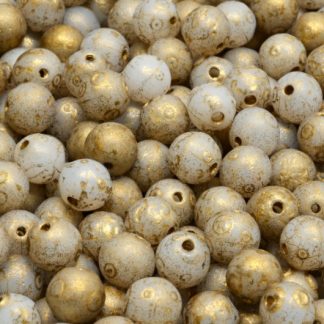 Round Druck Beads 6mm (111-19001-06x06-02010-ETCH-54302)