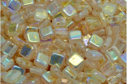 2 Holes Pressed Tile Beads 6x6mm (111-30516-06x06-00030-28701-94401)