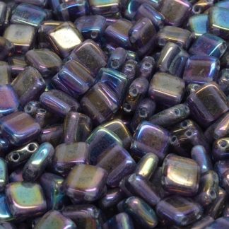 2 Holes Pressed Tile Beads 6x6mm (111-30516-06x06-00030-21435)