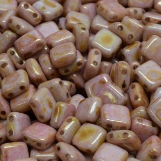 2 Holes Pressed Tile Beads 6x6mm (111-30516-06x06-02010-65491)
