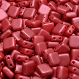 2 Holes Pressed Tile Beads 6x6mm (111-30516-06x06-02010-25010)