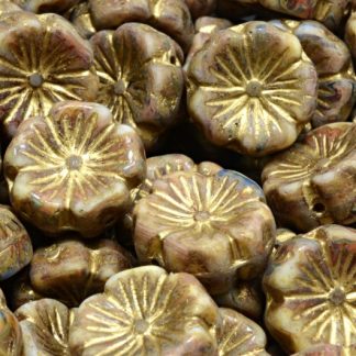 Hawaiian Flower Beads 14x14mm (111-01202-14x14-R0001-86800-54302)