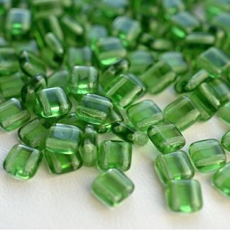 2 Holes Pressed Tile Beads 6x6mm (111-30516-06x06-50570)