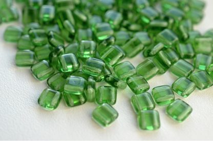 2 Holes Pressed Tile Beads 6x6mm (111-30516-06x06-50570)