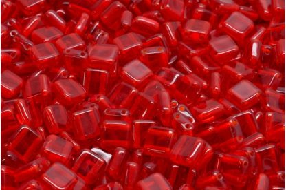 2 Holes Pressed Tile Beads 6x6mm (111-30516-06x06-90080)