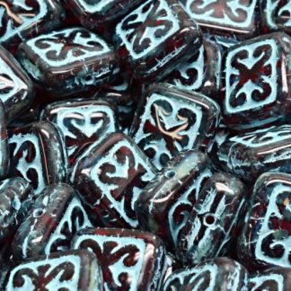 Ornamental Cushion Beads 11x12mm (111-95008-11x12-90080-86800-54308)