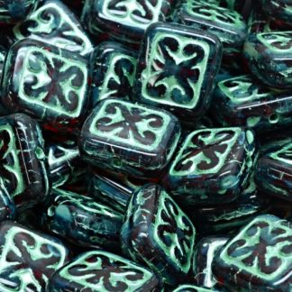 Ornamental Cushion Beads 11x12mm (111-95008-11x12-90080-86800-54322)