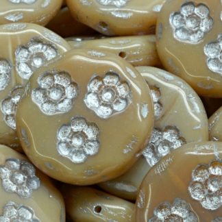 Flower Trio Coin Bead 21mm (111-95080-21x21-11111-54301)