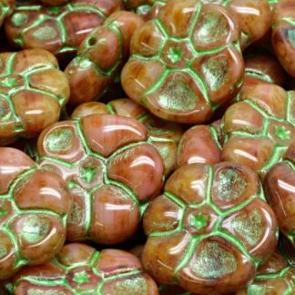 Primrose flower beads 15x15mm (111-95026-15x15-R2932-86800-43813)