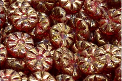 Sun Flower Beads 12x12mm (111-99117-12x12-90080-15496)