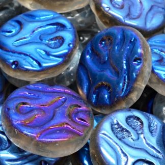 Flat Round Designed Beads 20x20mm (111-99112-20x20-00030-22201)
