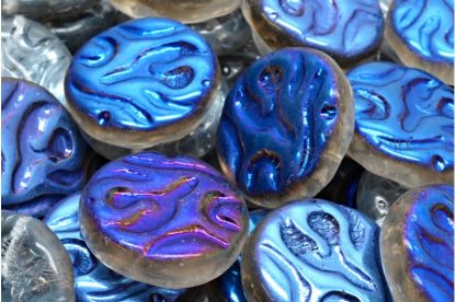 Flat Round Designed Beads 20x20mm (111-99112-20x20-00030-22201)