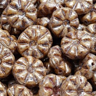 Sun Flower Beads 12x12mm (111-99117-12x12-14400-86800-34301)