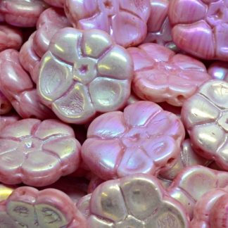 Primrose flower beads 15x15mm (111-95026-15x15-R2932-28703)