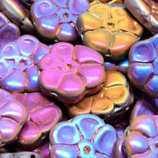 Primrose flower beads 15x15mm (111-95026-15x15-R2932-29503)
