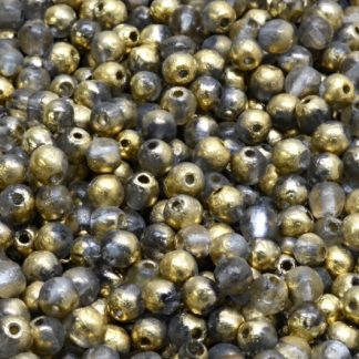 Round Druck Beads 4mm (111-19001-04x04-00030-etch-26441)