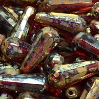 Firepolished Drop Beads 20x9mm (151-15101-20x09-70350-43400)