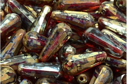 Firepolished Drop Beads 20x9mm (151-15101-20x09-70350-43400)