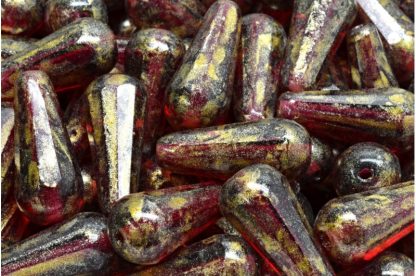 Firepolished Drop Beads 20x9mm (151-15101-20x09-70350-34302)