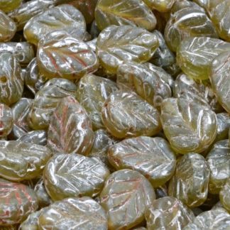 Mint Leaf Beads 10x8mm (111-30442-10x08-50220-84100-43400)