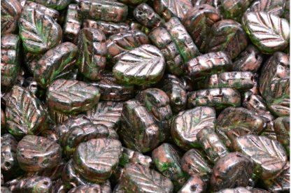 Mint Leaf Beads 10x8mm (111-30442-10x08-50700-86750)