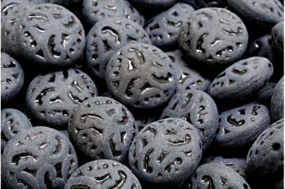 Lentil Beads with Ornaments 14mm (111-01145-14x14-23980-84100)