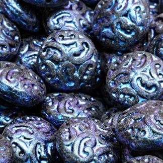 Lentil Beads with Ornaments 14mm (111-01145-14x14-23980-84100-86966)
