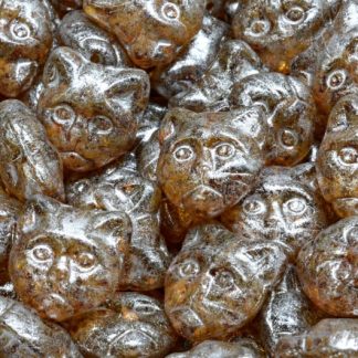 Cat Head Beads  13mm (111-30452-13x13-00030-86800-34301)