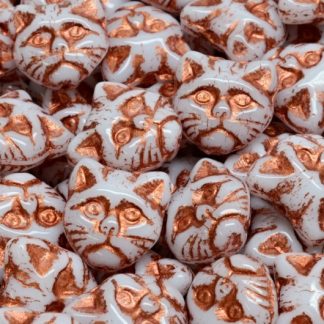 Cat Head Beads  13mm (111-30452-13x13-02010-54319)