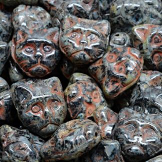 Cat Head Beads  13mm (111-30452-13x13-23980-86800)
