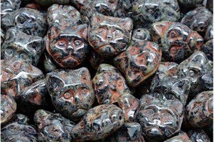 Cat Head Beads  13mm (111-30452-13x13-23980-86800)