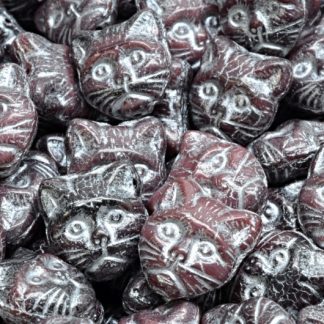 Cat Head Beads  13mm (111-30452-13x13-R1323-54301)