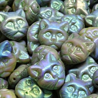 Cat Head Beads  13mm (111-30452-13x13-R2313-28703-43813)