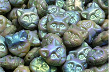 Cat Head Beads  13mm (111-30452-13x13-R2313-28703-43813)
