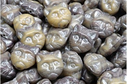 Cat Head Beads  13mm (111-30452-13x13-R2313-54301)