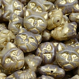 Cat Head Beads  13mm (111-30452-13x13-R2313-54302)