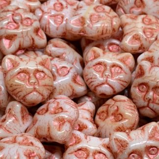Cat Head Beads  13mm (111-30452-13x13-07114-43806)
